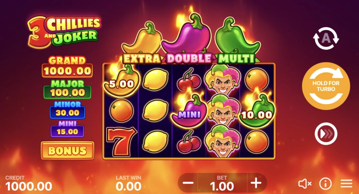 3 Chillies and Joker: Hold and Win